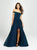 Madison James - 19-163 Shimmer Knit Off-Shoulder Dress With Overskirt In Green