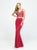 Madison James - 19-167 Two Piece Beaded Jersey Trumpet Dress In Pink
