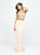 Madison James - Two Piece Beaded Jersey Trumpet Dress 19-167 - 1 pc Peach in Size 00 and 1 pc Coffee in Size 14 Available