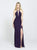 Madison James - 19-170 Strappy Halter Gown with Slit In Purple