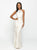 Madison James - 19-173 Sequined Halter Trumpet Dress In White