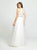 Madison James - 19-174 Sequined Halter Tulle A-line Dress In White
