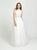 Madison James - 19-174 Sequined Halter Tulle A-line Dress In White