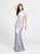 Madison James - 19-175 Glitter Jersey Trumpet Dress With Train In Purple