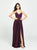 Madison James - 19-178 V-Neck Sleeveless Stretch Satin A-Line Gown In Purple