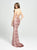 Madison James - 19-179 Sequined Halter Trumpet Dress In Pink
