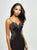Madison James - 19-182 Intricate Floral Beaded Illusion Midriff Gown In Black