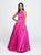 Madison James - 19-186 Halter Mikado Pleated A-line Dress In Pink