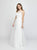 Madison James - 19-188 Embellished Lace Illusion Tulle Gown In White