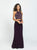 Madison James - 19-189 Beaded Lace Two Piece Jersey Sheath Dress In Purple