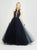 Madison James - 19-190 Embroidered Halter Tulle Ballgown In Blue