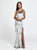 Madison James - 19-192 One Shoulder Velvet Trumpet Dress In Silver