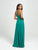 Madison James - Plunging Neck Empire Waist Chiffon A-Line Gown 19-193  In Green