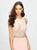 Madison James - 19-197 Beaded Jersey Halter Trumpet Dress In Pink