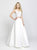 Madison James - 19-198 Two Piece Lace Mikado A-line Dress In White