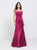 Madison James - 19-200 Off-Shoulder Satin Back Crepe Trumpet Dress In Pink