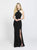 Madison James - 19-203 Embellished Halter Jersey Dress In Black
