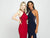 Madison James - 19-203 Embellished Halter Jersey Dress In Red and Blue
