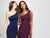 Madison James - 19-205 One Shoulder Stretch Satin Trumpet Dress In Blue and Purple