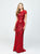 Madison James - 19-254M Two Piece Sequined Trumpet Dress In Red