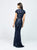 Madison James - 19-254M Two Piece Sequined Trumpet Dress In Blue