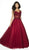 Flair Prom - 19007 Lace Sweetheart Tulle Ballgown In Red