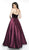Flair Prom - 19031 Velvet Sweetheart Satin Ballgown In Red