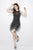 Primavera Couture - 1903 Beaded Illusion Jewel Tassel Dress In Black