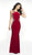 Flair Prom - 19068 Crystal Beaded Sleeveless Mermaid Jersey Gown In Red