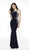 Flair Prom - 19068 Crystal Beaded Sleeveless Mermaid Jersey Gown In Black
