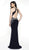 Flair Prom - 19068 Crystal Beaded Sleeveless Mermaid Jersey Gown In Black