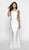 Flair Prom - 19068 Crystal Beaded Sleeveless Mermaid Jersey Gown In White