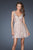 La Femme - 19096 Sequined V-neck Cocktail Dress In Orange