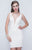 Nina Canacci - 191 Sleeveless Lace Plunging Illusion Cocktail Dress In White