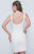 Nina Canacci - 191 Sleeveless Lace Plunging Illusion Cocktail Dress In White