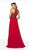 Flair Prom - 19102 Embellished Halter Chiffon A-line Dress
