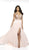 Flair Prom - 19103 Embellished Chiffon A-line Dress In Pink