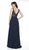 Flair Prom - 19103 Embellished Chiffon A-line Dress In Blue