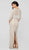 Terani Couture - 1911E9087 Lace Gown with Quarter Sleeve Jacket In White and Neutral