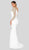 Terani Couture - 1911E9094 Embellished One Sleeved Evening Gown In White