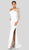 Terani Couture - 1911E9094 Embellished One Sleeved Evening Gown In White