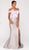 Terani Couture - 1911E9104 Bow Accented Off-Shoulder Mermaid Dress In Purple and Gray