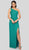 Terani Couture - 1911E9610 One Shoulder Asymmetric Neck Evening Dress in Green