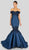 Terani Couture - 1911E9622 Embellished Off-Shoulder Mermaid Gown In Blue