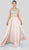 Terani Couture - 1911M9664 Embellished Bateau A-line Dress In Neutral