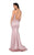 Terani Couture - 1911P8171 Strapless Satin Cowl Back Mermaid Gown