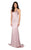 Terani Couture - 1911P8171 Strapless Satin Cowl Back Mermaid Gown