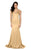 Terani Couture - 1911P8171 Strapless Satin Cowl Back Mermaid Gown