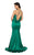Terani Couture - 1911P8171 Strapless Satin Cowl Back Mermaid Gown