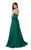 Terani Couture - 1911P8179 Strapless Pleated Bustier High Slit Gown